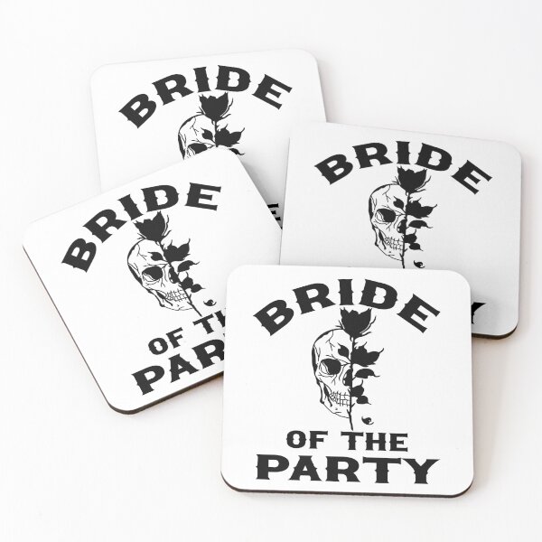 Item preview, Gothic Wedding Bride of The Party Skull and Black Rose Design for Bachelorette Party designed and sold by mysticblvd.