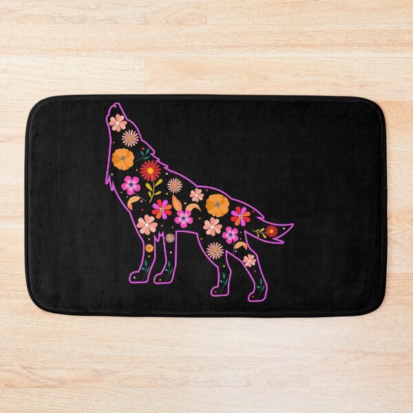 Item preview, wolf flower lover design cute wolf floral gift designed and sold by alaechamlal.