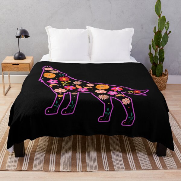 Item preview, wolf flower lover design cute wolf floral gift designed and sold by alaechamlal.