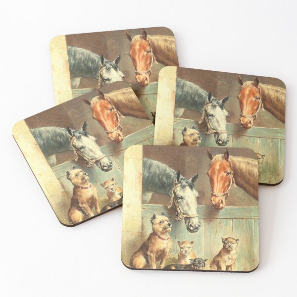 Item preview, Vintage 1900's Animal Art Work titled 'Animal Friendship' by Karl Reichert. designed and sold by VintageArtRepro.