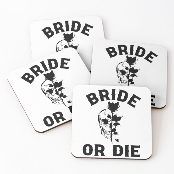 Item preview, Gothic Wedding Bride or Die Skull and Black Rose Design for Bachelorette Party designed and sold by mysticblvd.