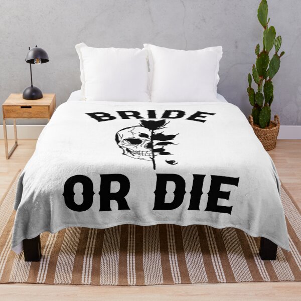 Item preview, Gothic Wedding Bride or Die Skull and Black Rose Design for Bachelorette Party designed and sold by mysticblvd.