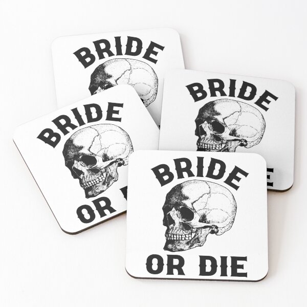 Item preview, Gothic Wedding Bride or Die Skull Design for Bachelorette Party designed and sold by mysticblvd.