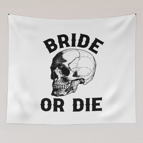 Item preview, Gothic Wedding Bride or Die Skull Design for Bachelorette Party designed and sold by mysticblvd.