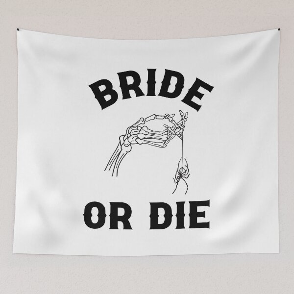 Item preview, Gothic Wedding Bride or Die Spider Design for Bachelorette Party designed and sold by mysticblvd.