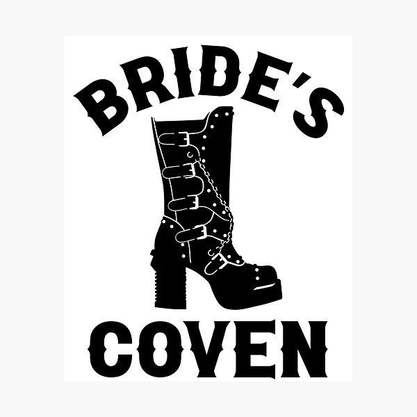 Item preview, Gothic Wedding Brides Coven Black Boot Design for Bachelorette Party Or Halloween designed and sold by mysticblvd.