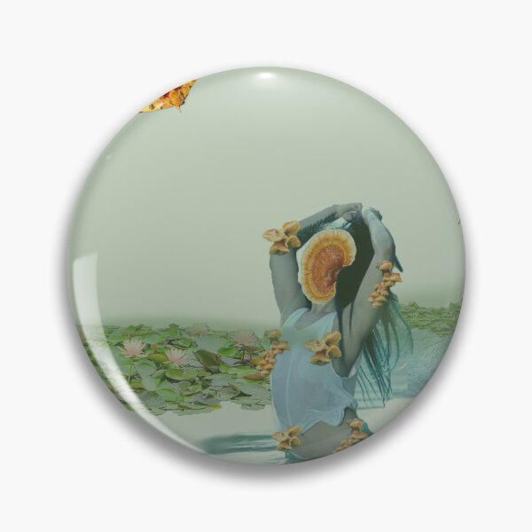 Item preview, Mushroom Woman Wading in Water designed and sold by MushroomHatFrog.