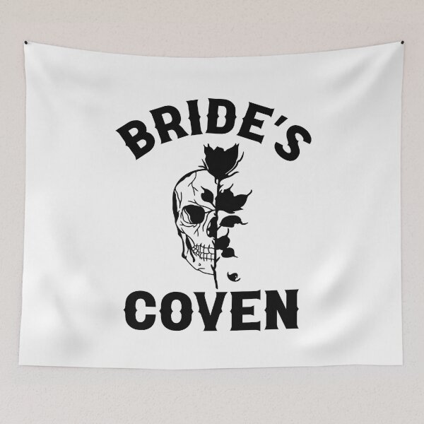 Item preview, Gothic Wedding Brides Coven Skull and Black Rose Design for Bachelorette Party Or Halloween designed and sold by mysticblvd.
