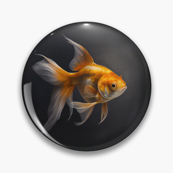 Item preview, cute goldfish in black background designed and sold by FireFXStudio.