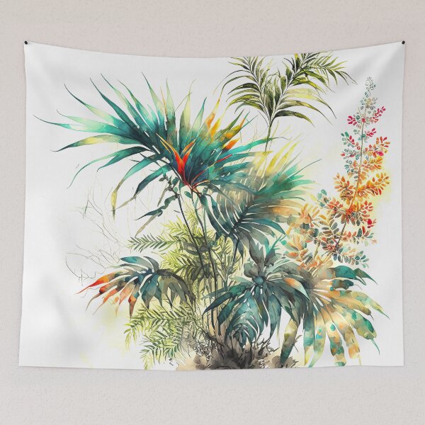 Item preview, Jungle plant aquarel designed and sold by FlatLandPrints.