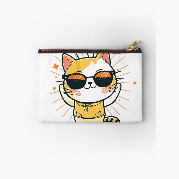 Aperçu de l'œuvre Joli chat roux portant des lunettes de soleil créée et vendue par ramith-concept.