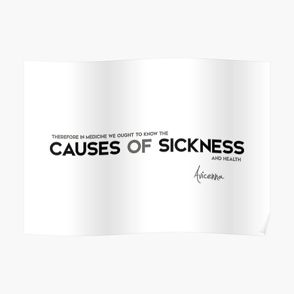 causes of sickness and health - avicenna Poster