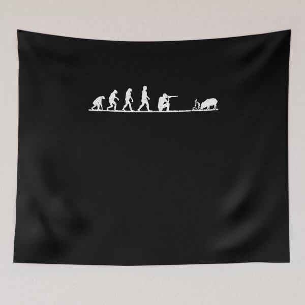 Item preview, Funny Human Evolution Javelina Hunting For A Peccary Hunter designed and sold by StrongShirts.