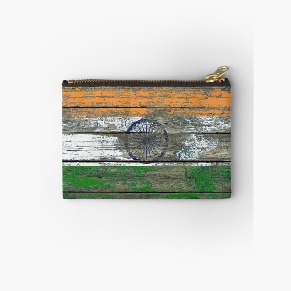 Item preview, Flag of India on Rough Wood Boards Effect designed and sold by JeffBartels.