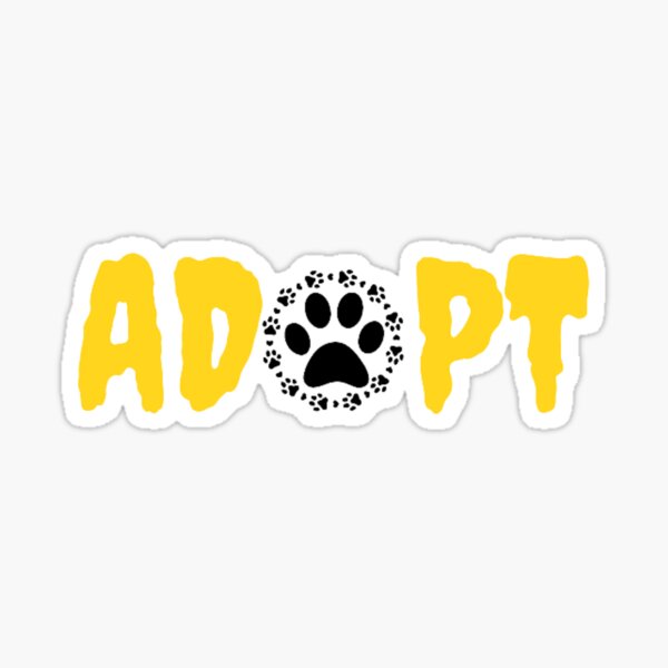 Copy of Adopt a dog near me Fitted  Sticker for Sale by