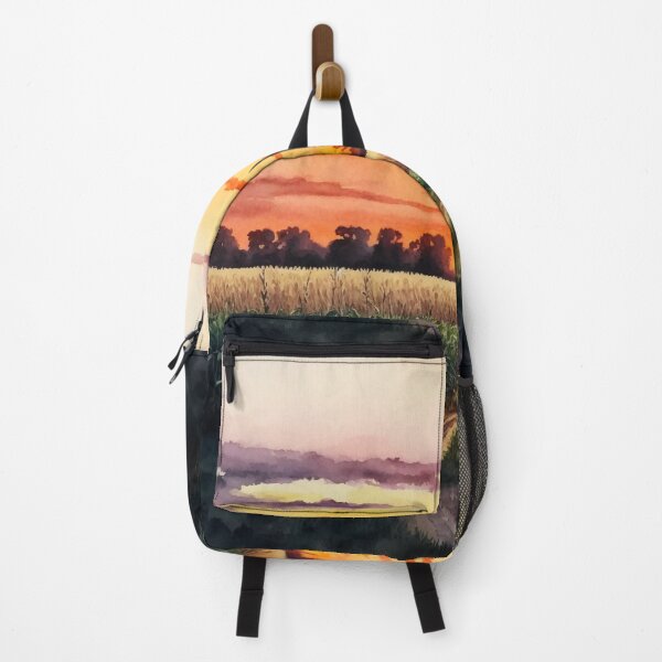 Item preview, Sunset Over the Cornfield Watercolor designed and sold by Wall-Art-Design.
