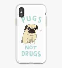 Pugs not drugs iPhone Case