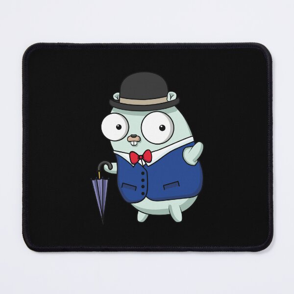 Item preview, The Go Gopher: British Gentleman (Black) designed and sold by hellkni9ht.