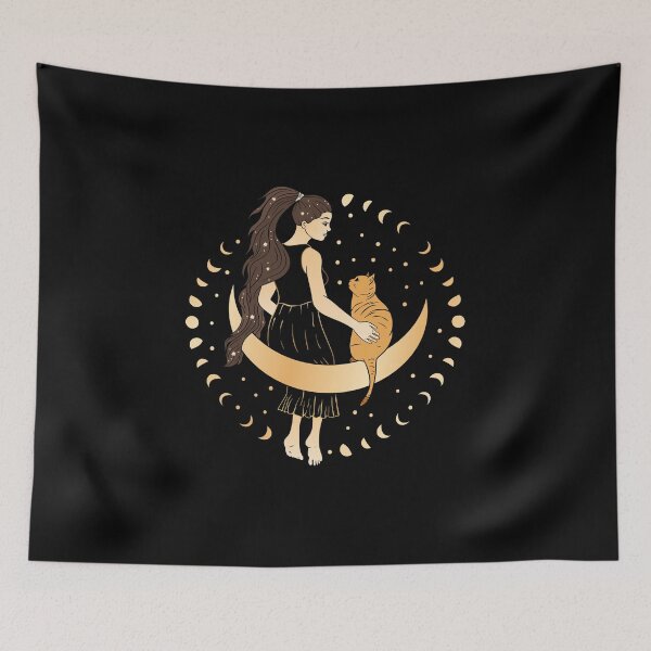 Item preview, magic moon with my cat designed and sold by SAABDERRAHIM.