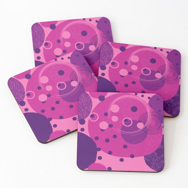 Item preview, Purple and Pink Abstract Circles Pattern  designed and sold by SoccaTamam.