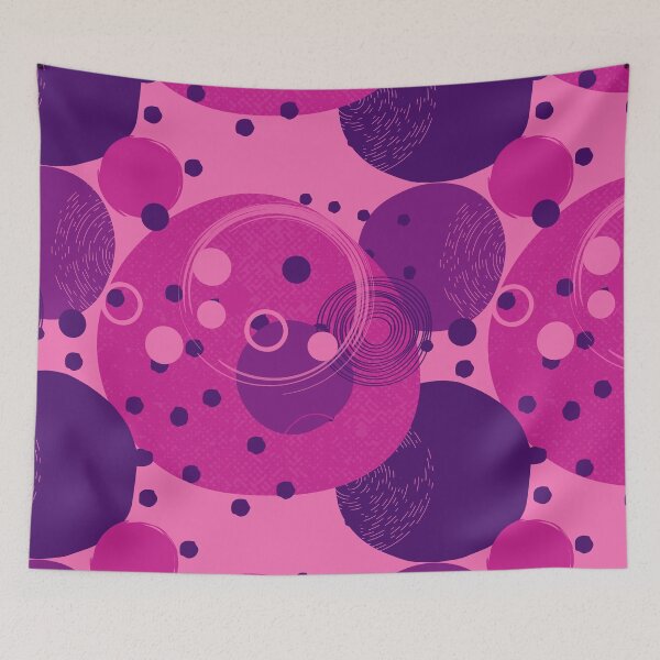 Item preview, Purple and Pink Abstract Circles Pattern  designed and sold by SoccaTamam.