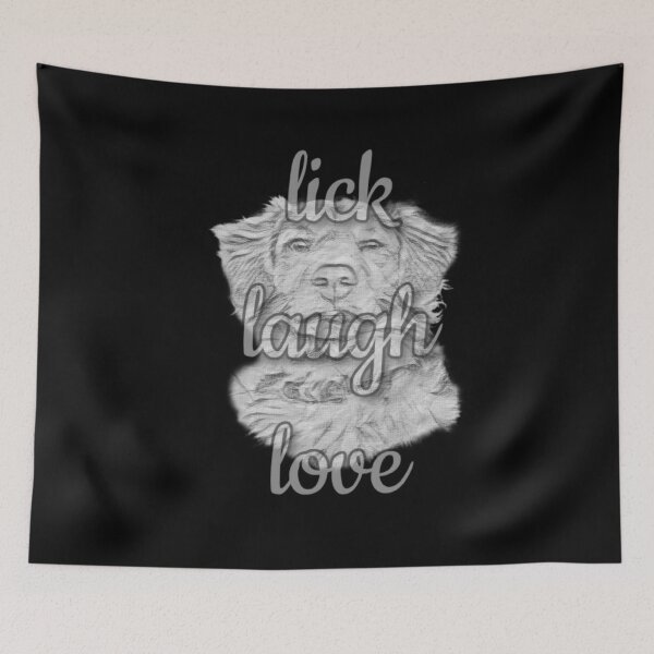 Item preview, Lick Laugh Love | Funny Dog Design designed and sold by PurfectPredator.