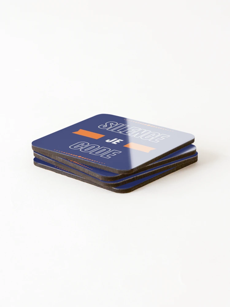 Thumbnail 4 of 5, Coasters (Set of 4), Silence I code designed and sold by ArduinoFactory.