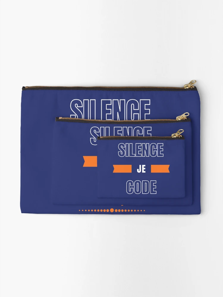 Thumbnail 2 of 4, Zipper Pouch, Silence I code designed and sold by ArduinoFactory.