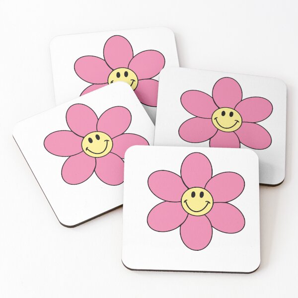 Item preview, Happy Face Pink Flower designed and sold by storybees.