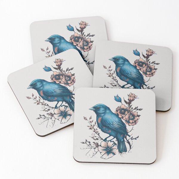 Item preview, Blue birds tattoos designed and sold by TourDePassion.