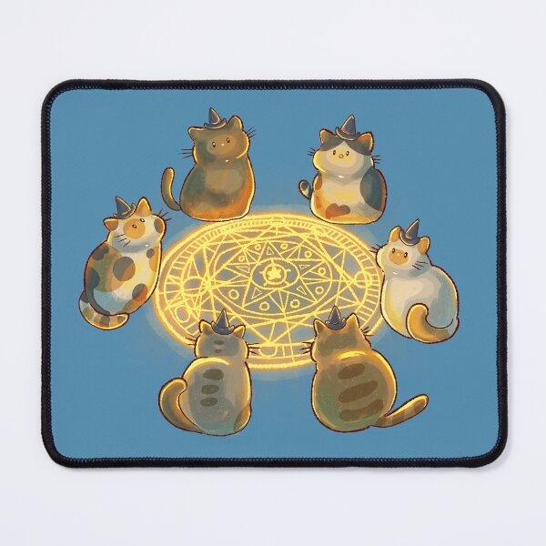 Item preview, Cat witches summoning evil in circle designed and sold by Denise, Denisn't.