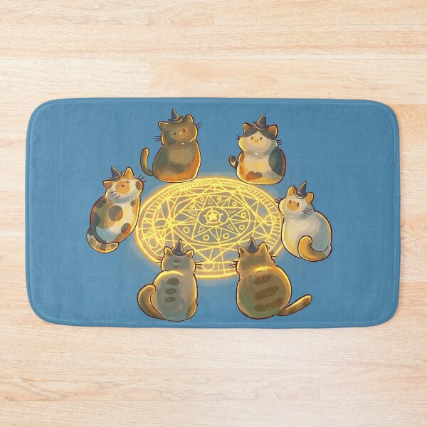 Item preview, Cat witches summoning evil in circle designed and sold by Denise, Denisn't.