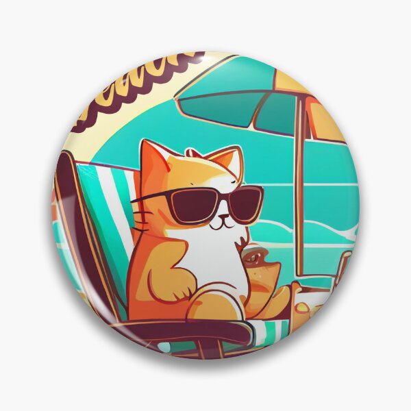 Item preview, Cat at beach  designed and sold by one boy.