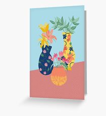 Vases on the Kitchen Table Greeting Card