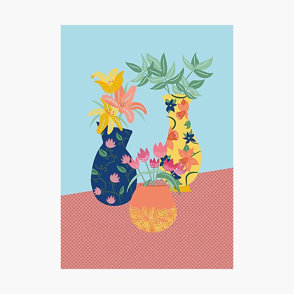 Vases on the Kitchen Table Photographic Print