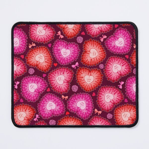 Item preview,  Ruffled Valentine Hearts // Raspberry designed and sold by The Wellington Boot.