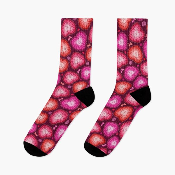 Item preview,  Ruffled Valentine Hearts // Raspberry designed and sold by The Wellington Boot.