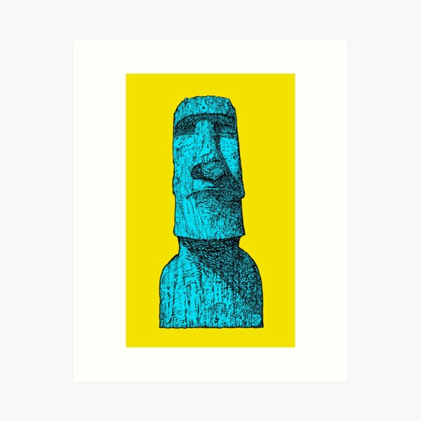 Bruh moai word with art | Sticker