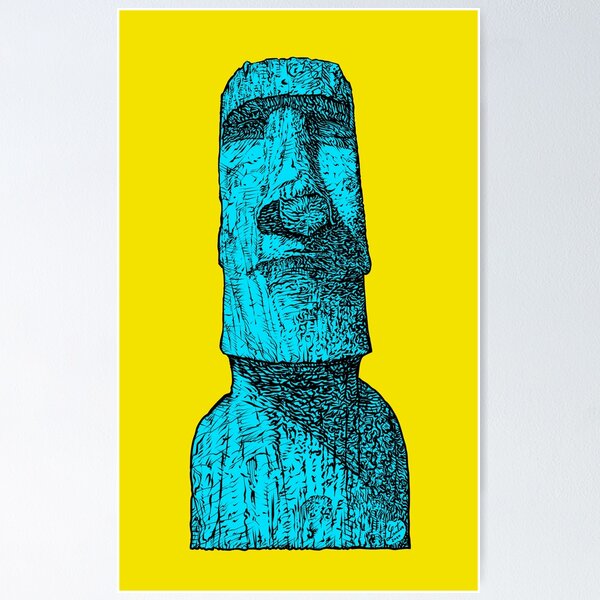 Bruh moai word with art | Sticker