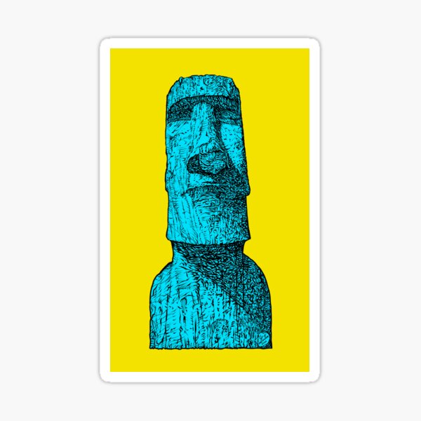 Moai Easter Island Head Statue Emoji Meme Magnet for Sale by CoryHarts