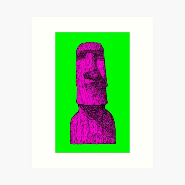 Buff Moai Art Print for Sale by TheBigSadShop