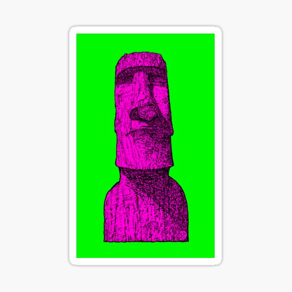 Moai Easter Island Head Statue Emoji Meme Sticker for Sale by CoryHarts