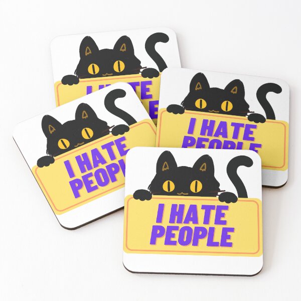 Item preview, I Hate People - cat hate peoples designed and sold by Mapsart-.
