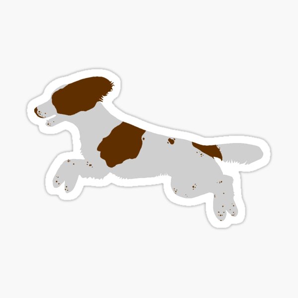 English Springer Spaniel (Working Type - Liver) Jumping Sticker