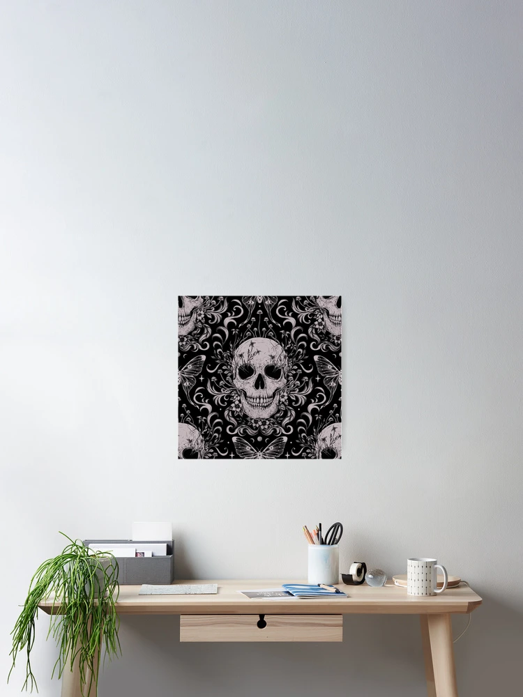 Thumbnail 2 of 3, Poster, Skull Pattern designed and sold by episodicDrawing.