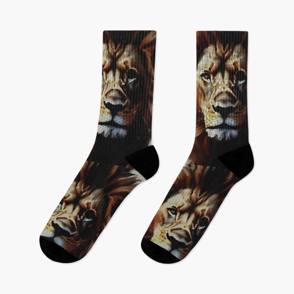 Item preview, Colorful Abstract Lion 8-bit Pixel Art designed and sold by PixelDripped.