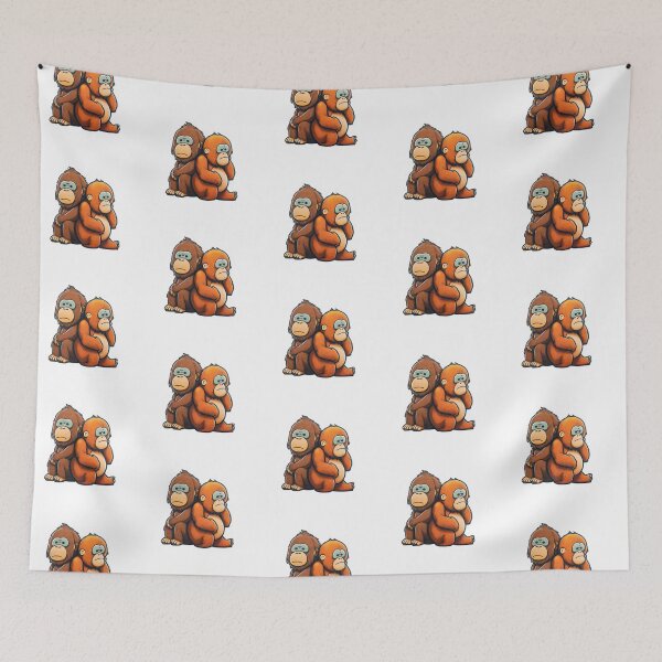 Item preview, Two Orangutans  designed and sold by SilverAndGolden.