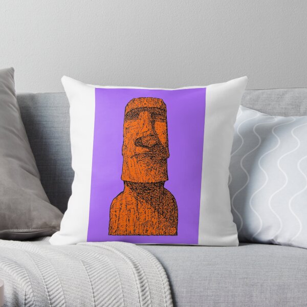 Moai Emoji Pillows & Cushions for Sale