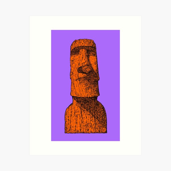 Buff Moai Art Print for Sale by TheBigSadShop