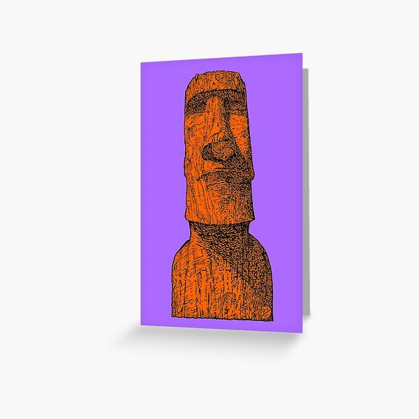 Moai Emoji Greeting Cards for Sale